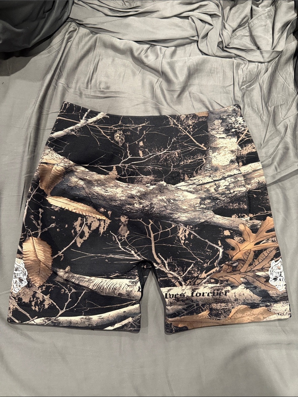 Darc Sport Dual Wolf Everson Seamless Shorts - Brown Woodland Camo RARE - Sz M